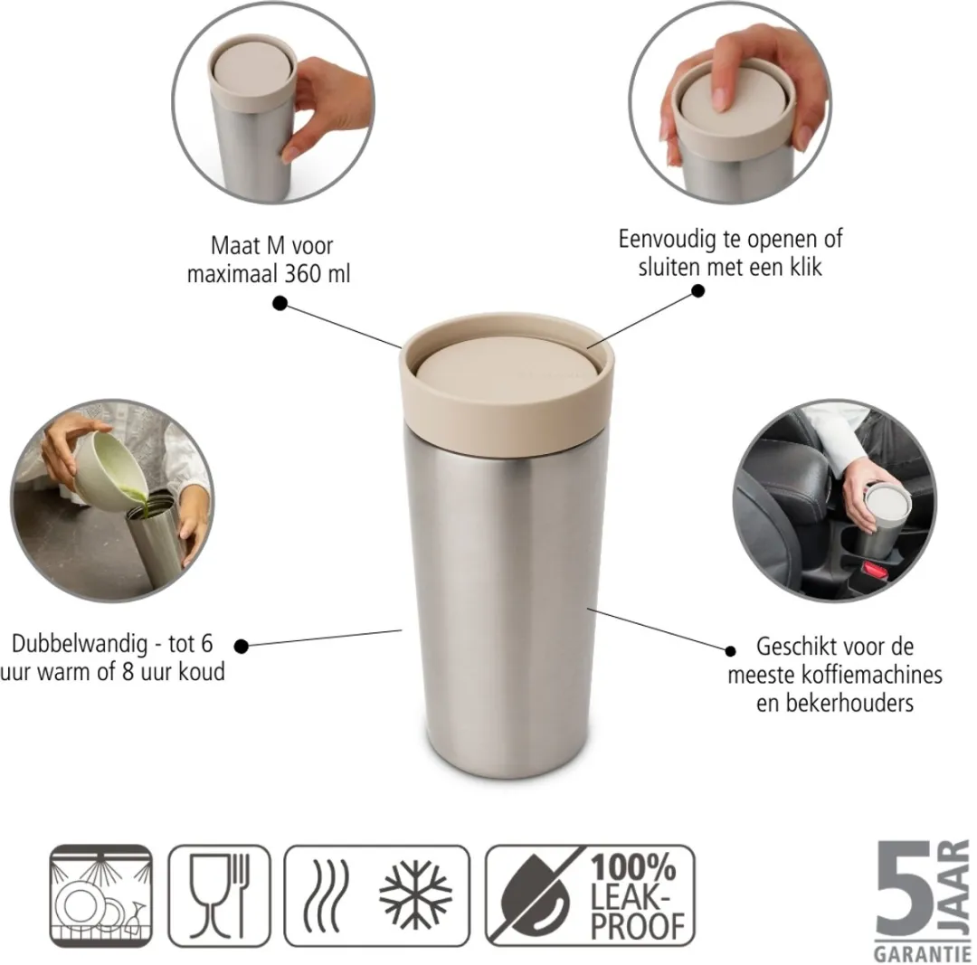 Brabantia Make & Take Thermosbeker 360ml - Soft Beige