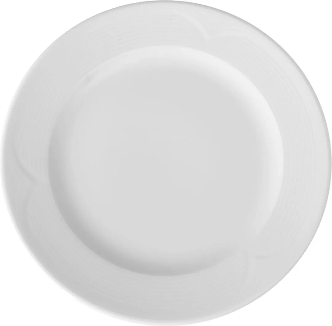 HENDI Plat Bord 26cm - Versterkte Randen - Porselein