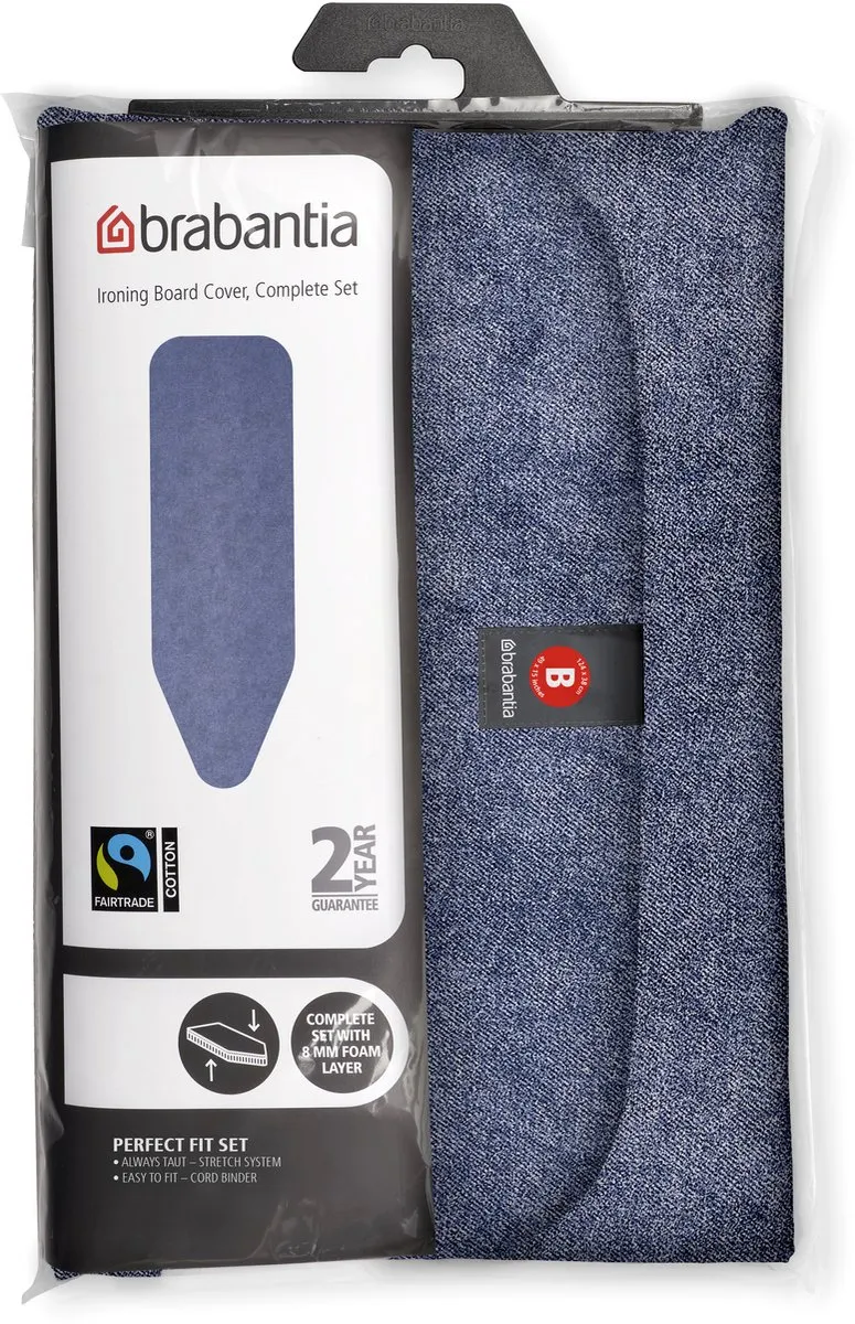 Brabantia Strijkplankhoes 130700 - 124x38cm - Denim Blue