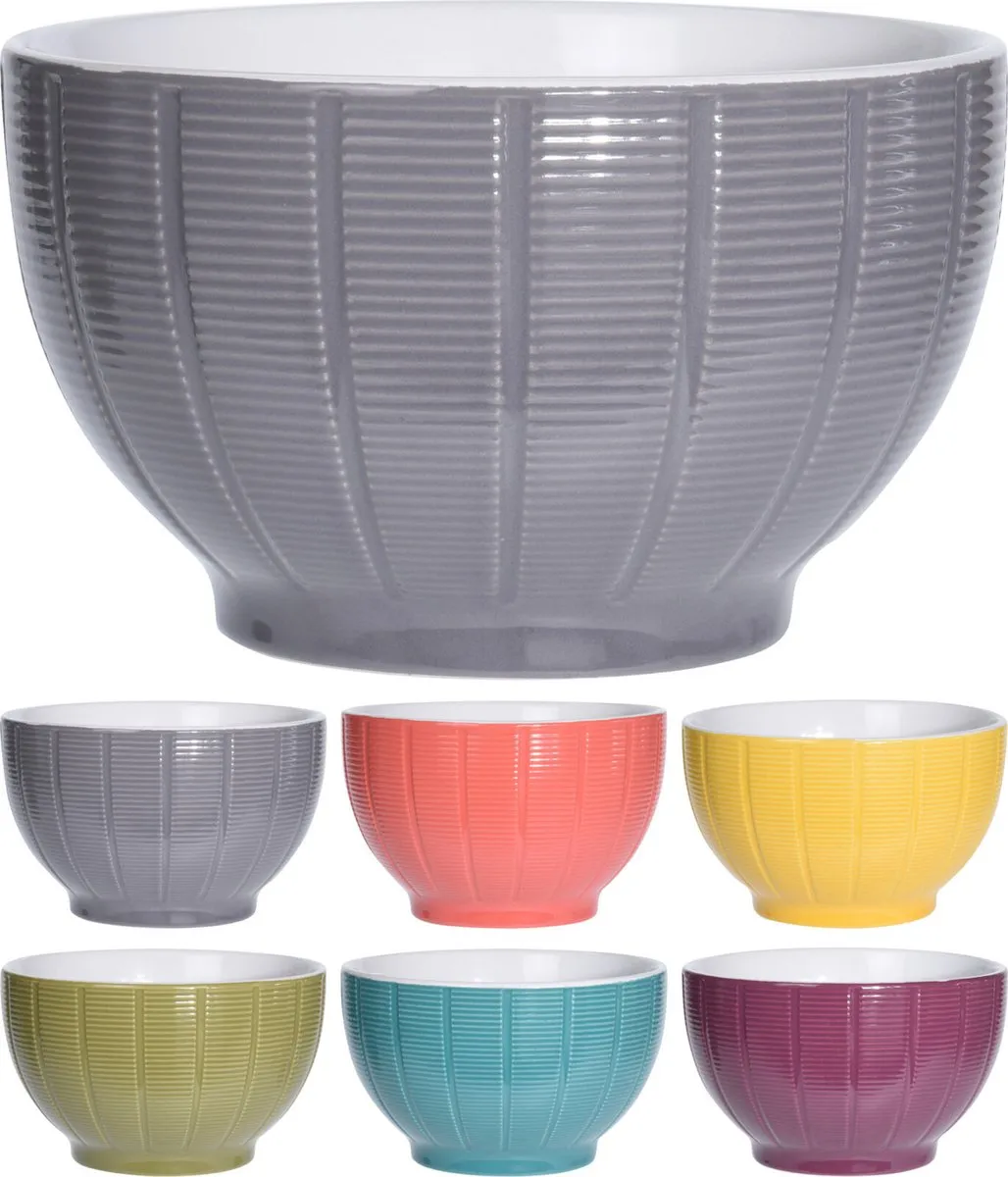 Excellent Houseware Soepkommen Venice - 2 Stuks - Steenrood