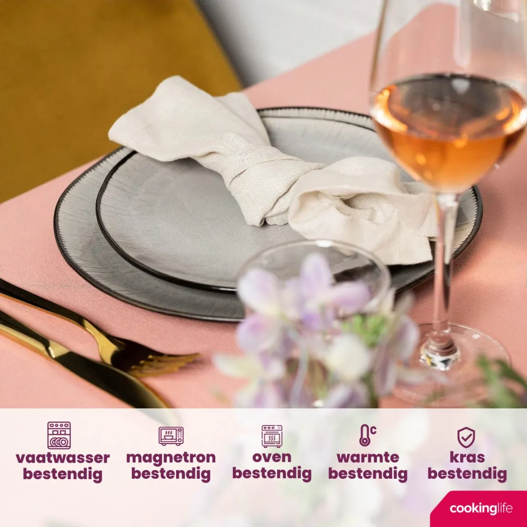 Cookinglife Nola Ontbijtborden - 6 Stuks ø 21cm - Grijs