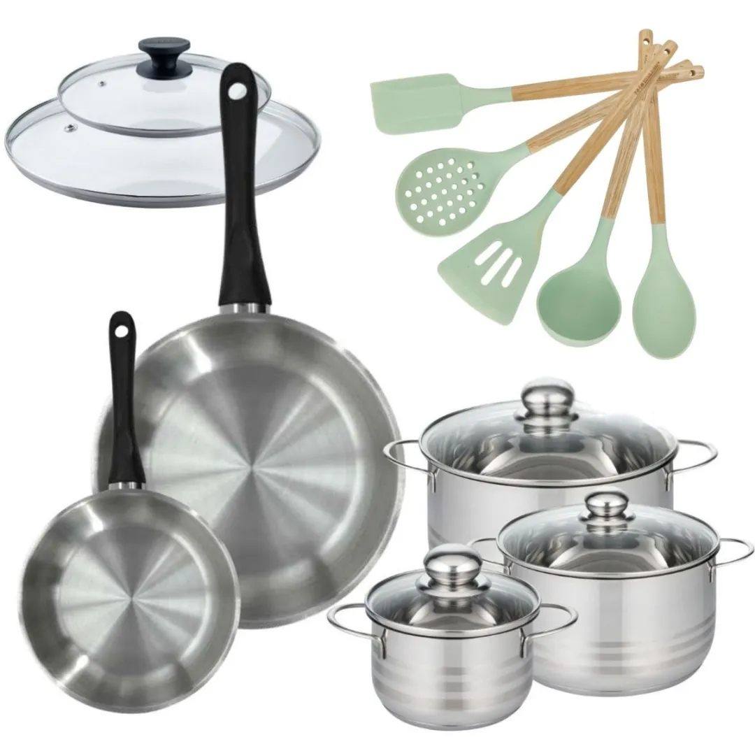 Fackelmann Genève Set RVS Kookpannen & Pannen 16/20/24cm & 20/28cm