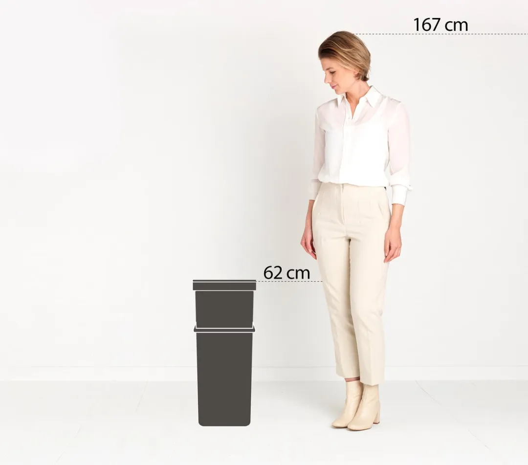 Brabantia Sort & Go Prullenbak 40L - Dark Grey