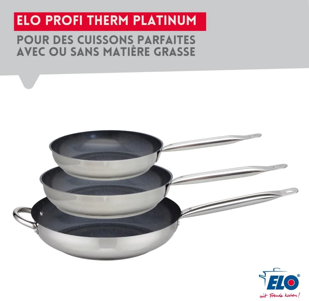 Fackelmann Elo 9804850 Set Roestvrijstalen Pannen 24cm & 32cm - Zwart/Grijs - afbeelding 6 van 6