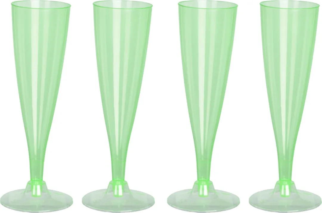 Excellent Houseware Prosecco/Champagneglazen Groen - 16 Stuks 130ml