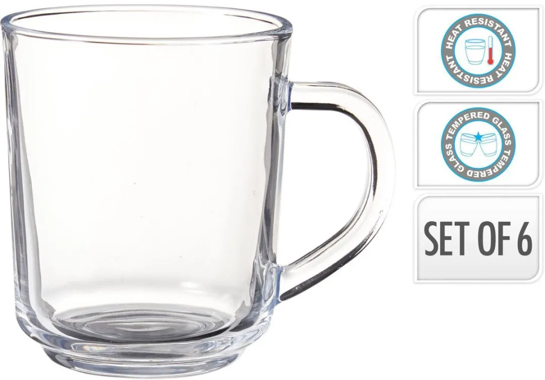 Excellent Houseware Theeglazen 6x 220ml - Gehard Glas - afbeelding 6 van 6