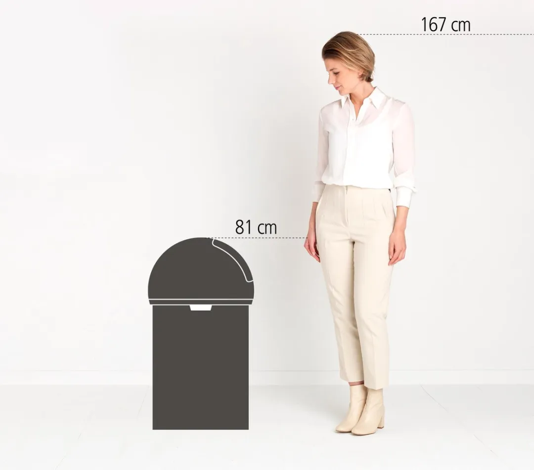 Brabantia Push Bin Prullenbak 60L - Brilliant Steel