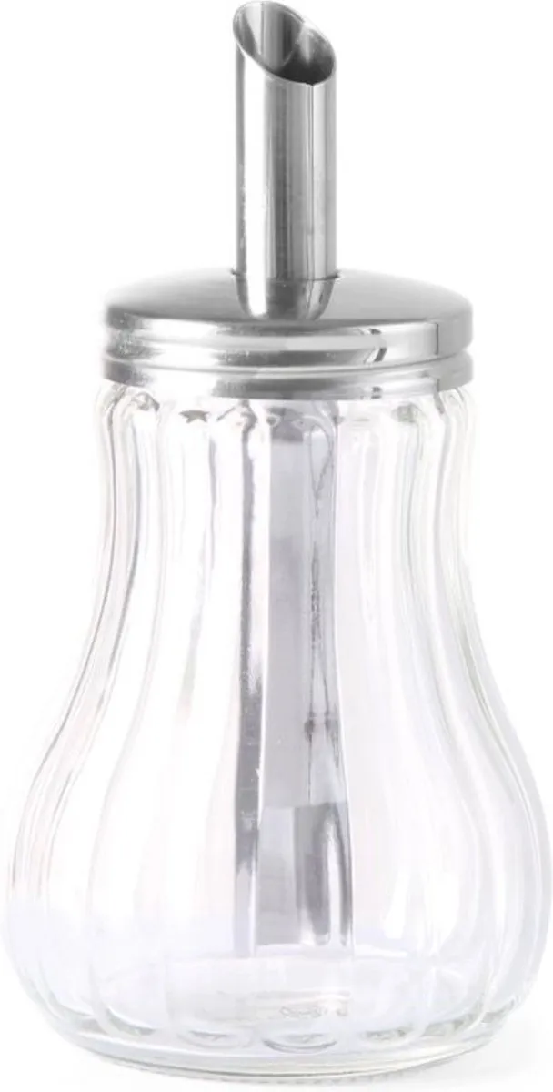 HENDI Suikerstrooier 0,2L - Glazen Body Zilver