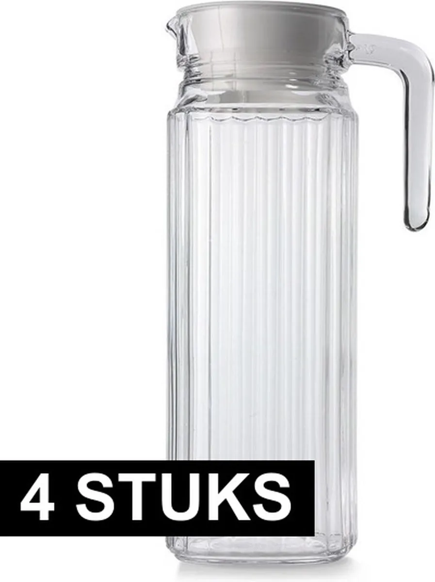 Luminarc Waterkan met deksel 1,1L - Glas - Transparant