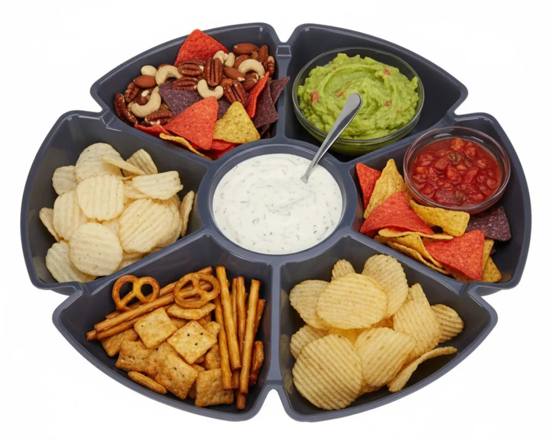 Excellent Houseware Chips Serveerschaal 29cm - Donkergrijs