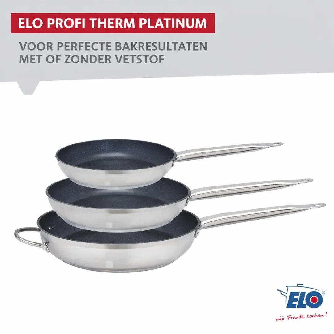 Fackelmann Elo 9804750 Set RVS Pannen 28cm & 32cm - Inductie - Zwart/Grijs