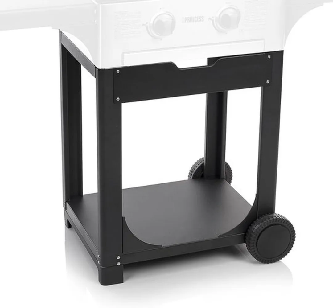 Princess 105055 Gasbakplaat met Trolley - RVS/Zwart