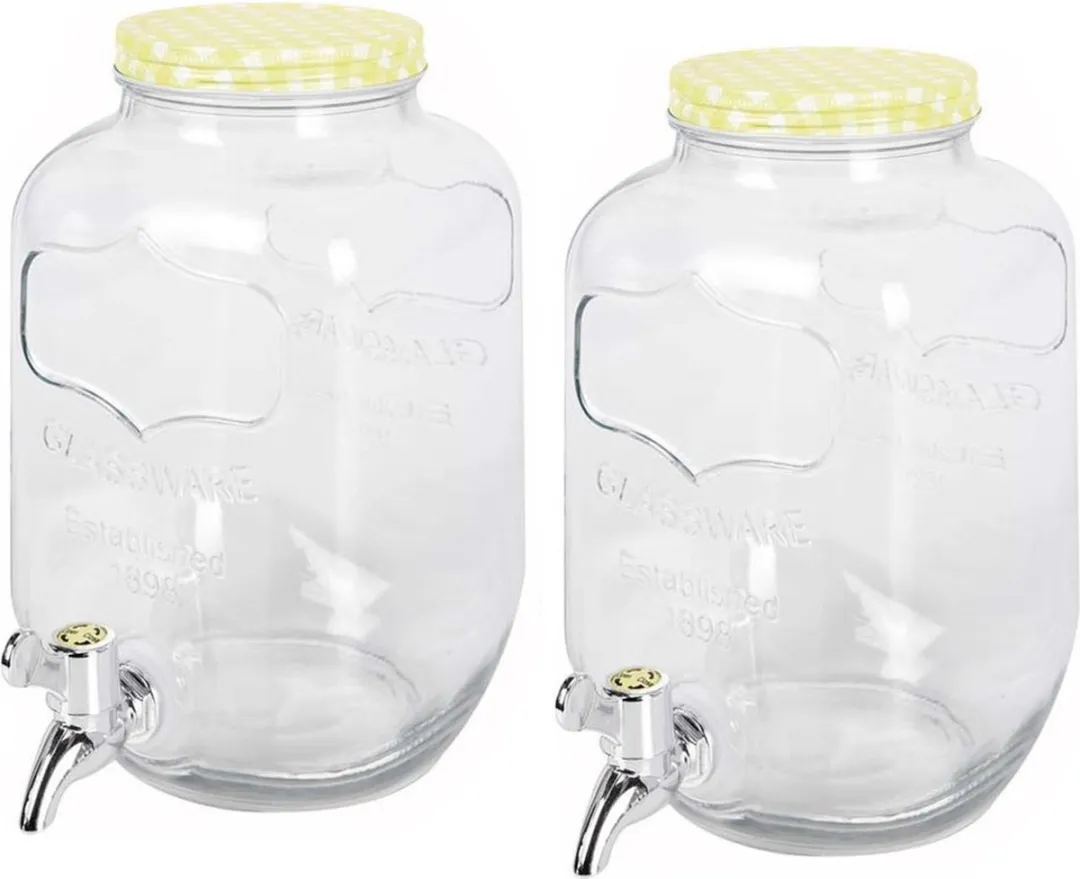 Excellent Houseware Glazen Drankdispenser 4L