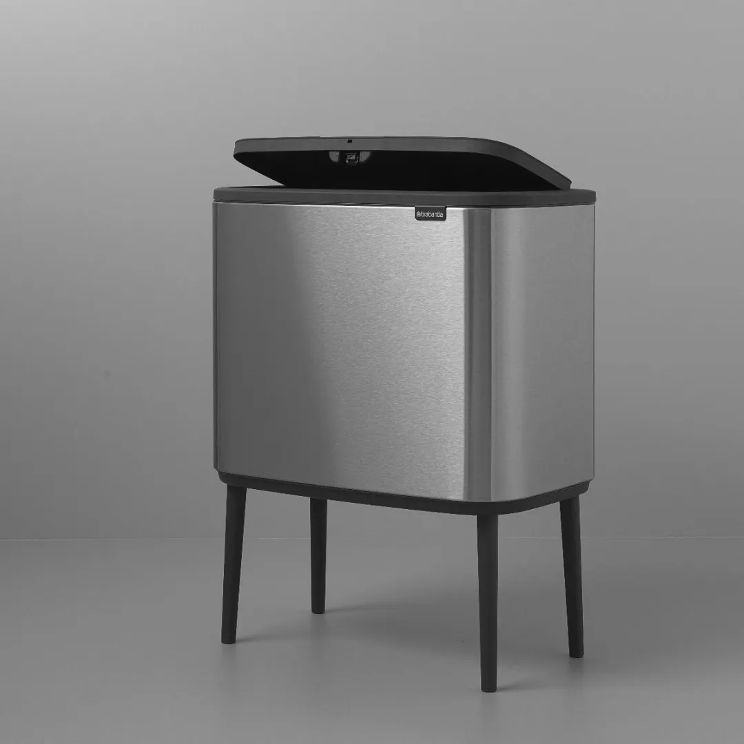 Brabantia Bo Touch Bin Prullenbak 3x11L - 3 Vakken Matt Steel - afbeelding 6 van 6