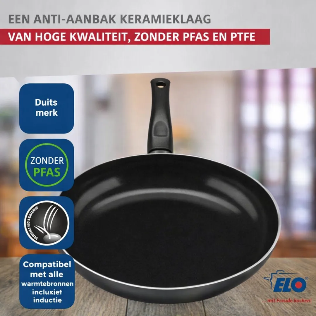 Fackelmann ELO 9743050 Keukenset 7-delig - Inductie - Zwart