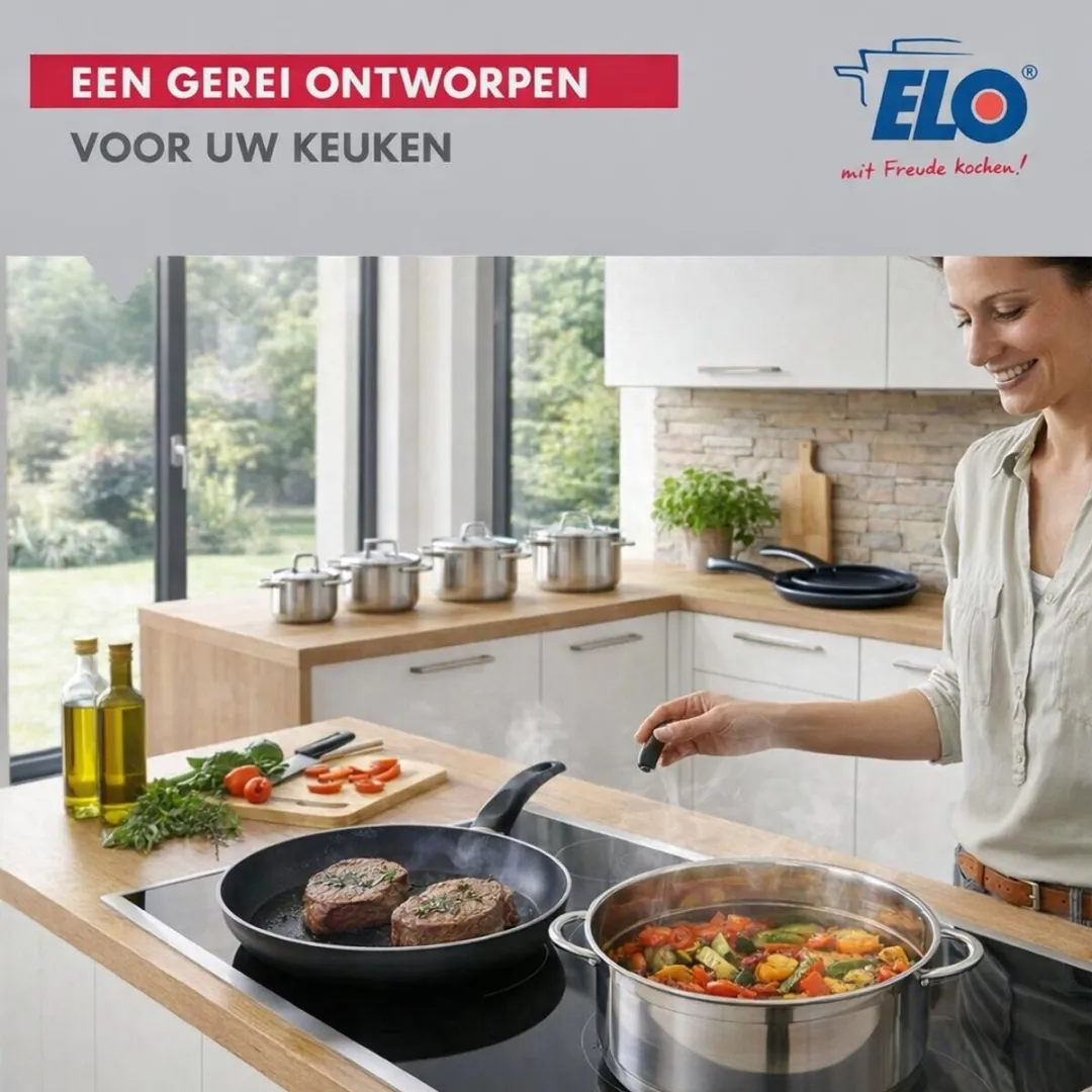 Fackelmann ELO 9743050 Keukenset 7-delig - Inductie - Zwart