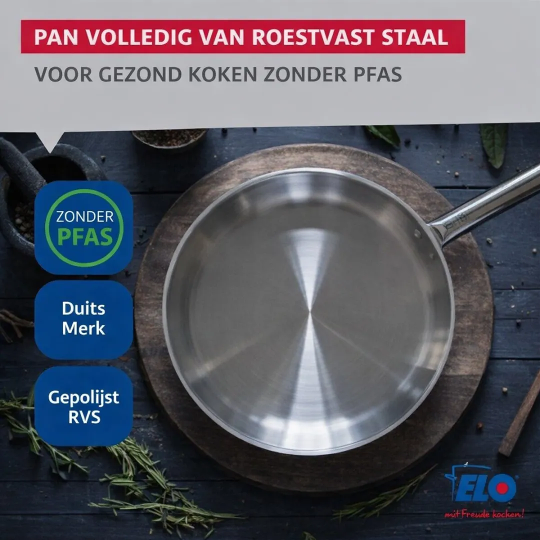 Fackelmann Elo Profi Brillant Keukenset 3-delig - 24/32cm + 14cm - Roestvrij staal