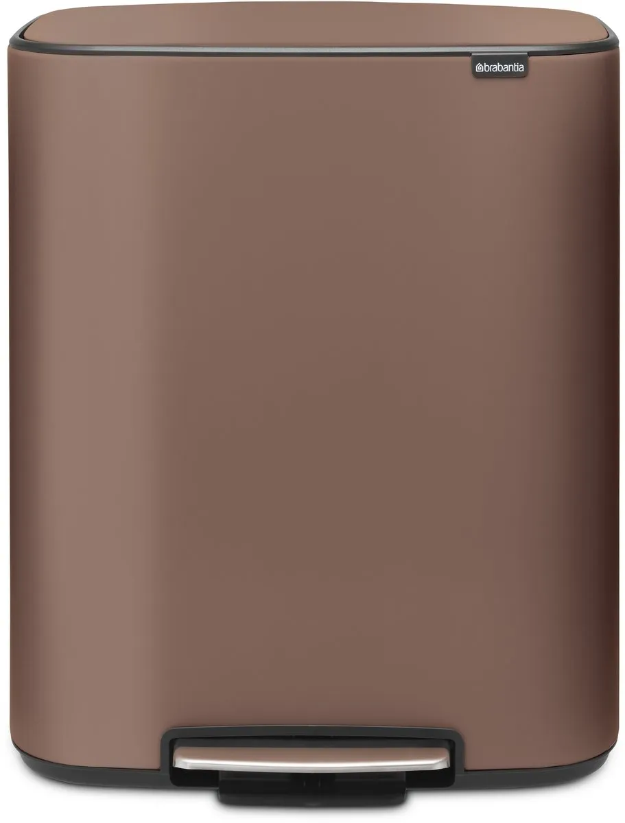 Brabantia Bo Prullenbak 2x30L - Afvalscheiding - Satin Taupe - afbeelding 3 van 6