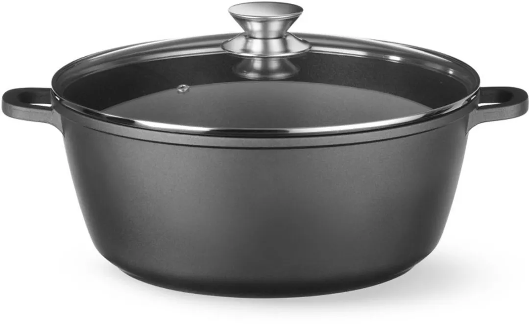 HENDI 611036 Braadpan met deksel - 7,5 liter - Zwart