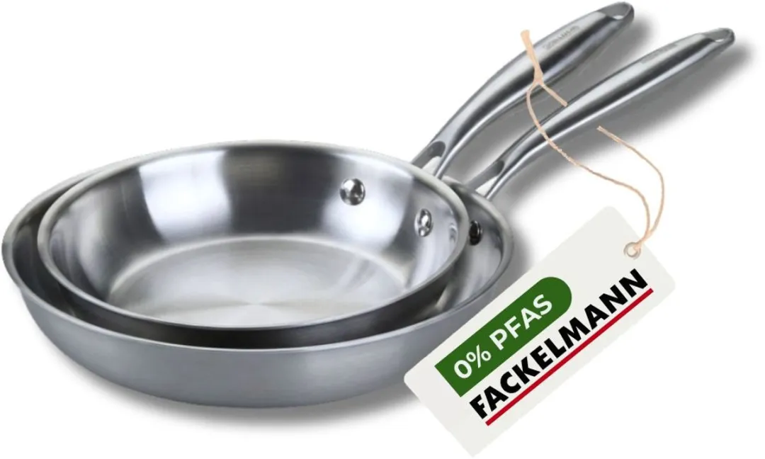 Fackelmann 66272 Koekenpan 28cm - Roestvrij staal - Geschikt voor alle vuursoorten