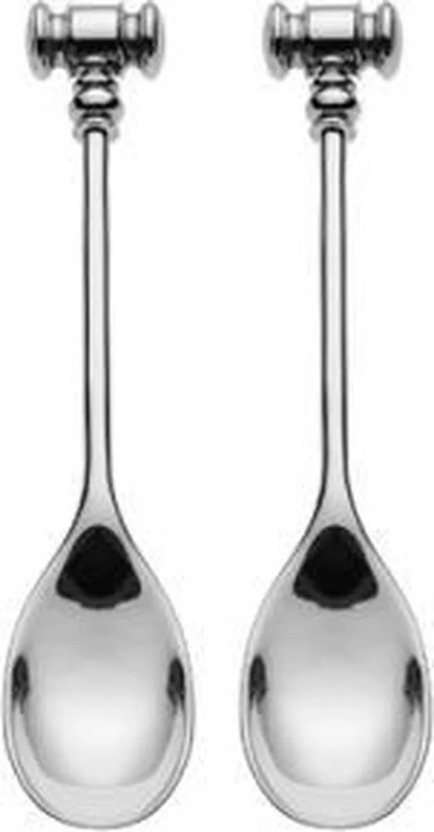 Alessi Dressed Eierlepel MW20S2 - 2 Stuks - Zilver
