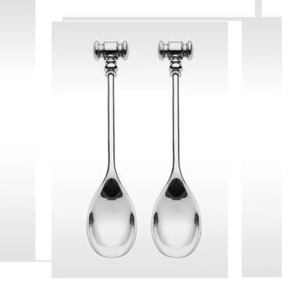 Alessi Dressed Eierlepel MW20S2 - 2 Stuks - Zilver - afbeelding 6 van 6