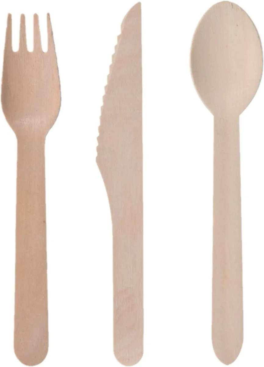 Excellent Houseware Houten BBQ Bestekset 20 Personen