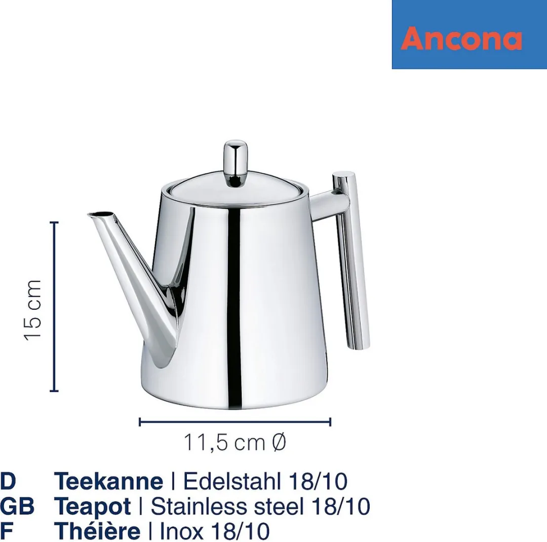 Kela Theepot Ancona 0,9L - Zilver