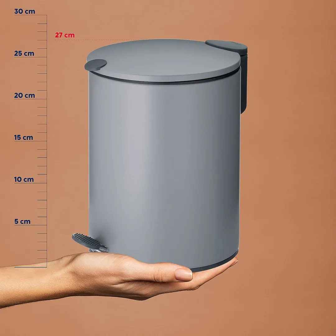 Kela Pedaal Afvalemmer 5L - Lichtgrijs