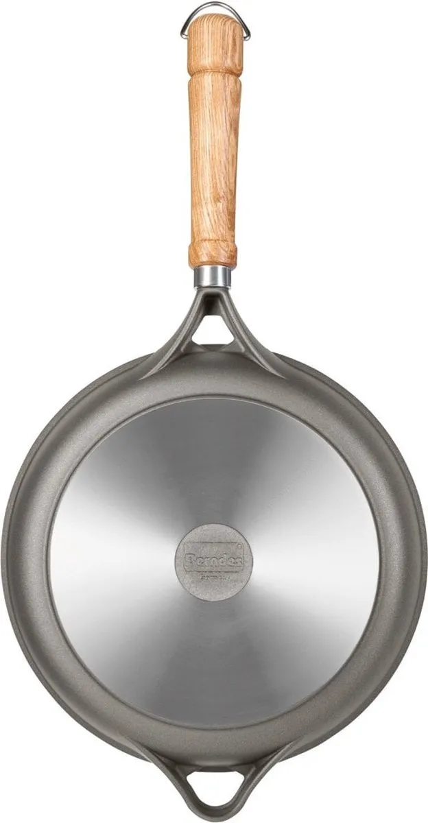 Berndes Bonanza Wok 28cm - 4L - Essenhouten Steel - Grijs