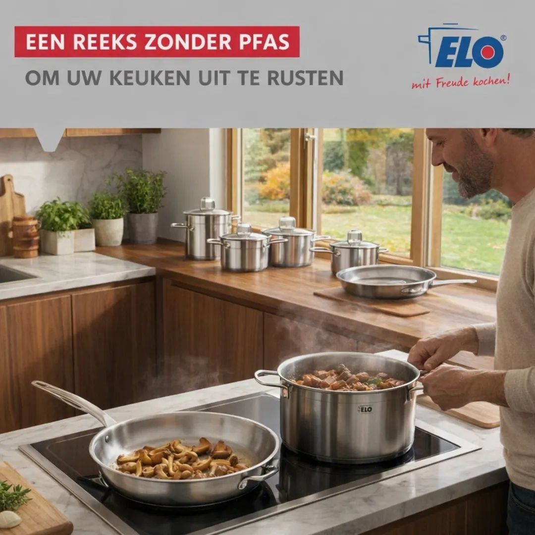 Fackelmann Elo Profi Keukenset 4-delig - 24/28cm + 20/26cm - Inductie - Roestvrij staal