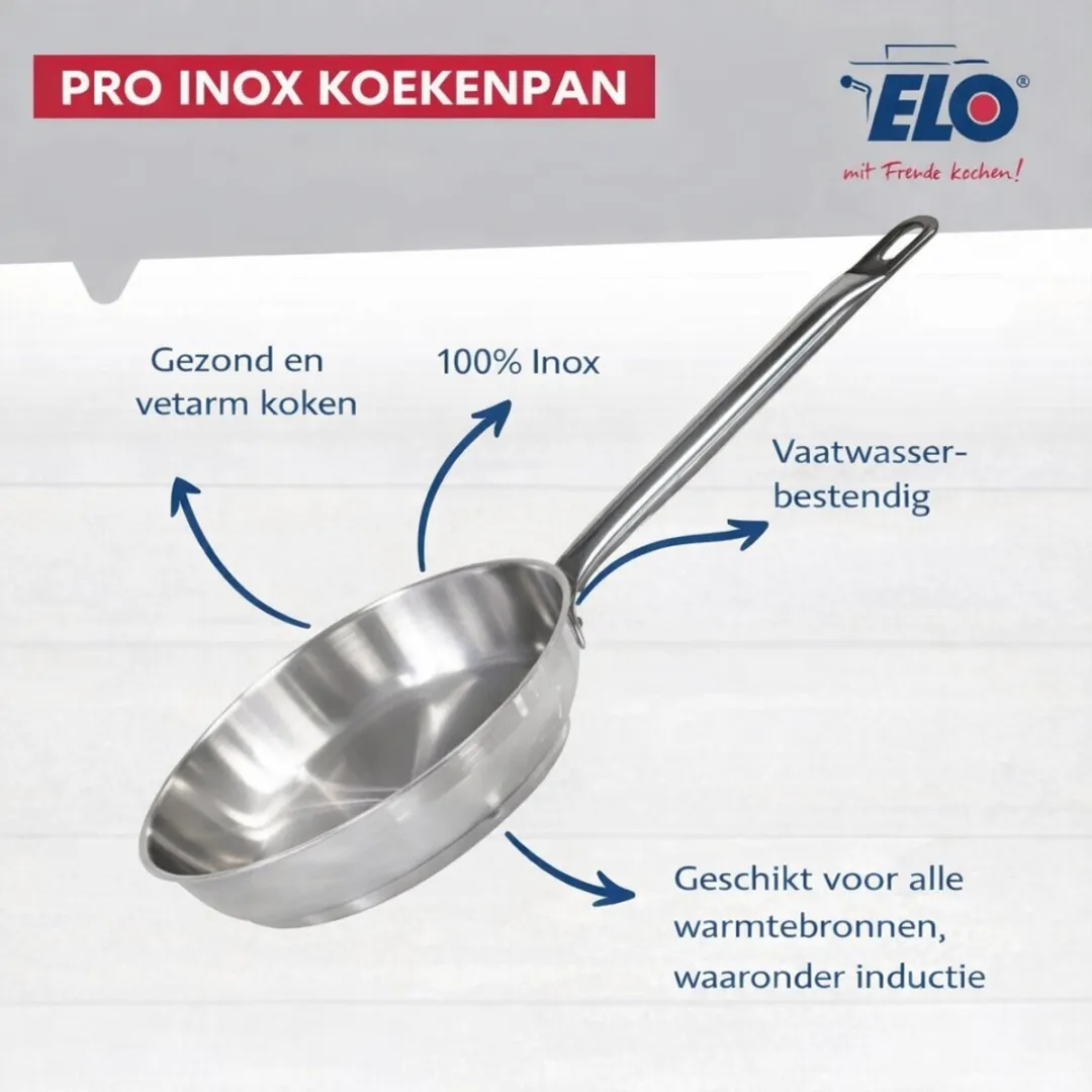 Fackelmann Elo Profi Keukenset 4-delig - 24/28cm + 20/26cm - Inductie - Roestvrij staal