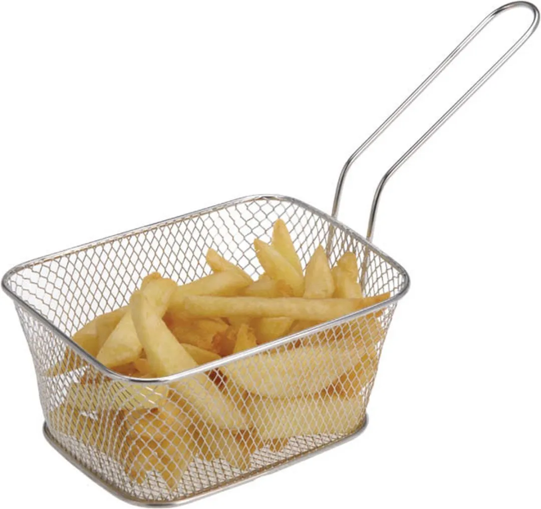 Excellent Houseware Frituurmandje RVS 14x11x7cm - Zilver