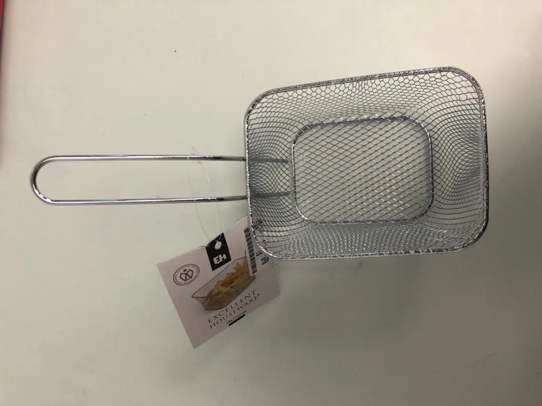 Excellent Houseware Frituurmandje RVS 14x11x7cm - Zilver