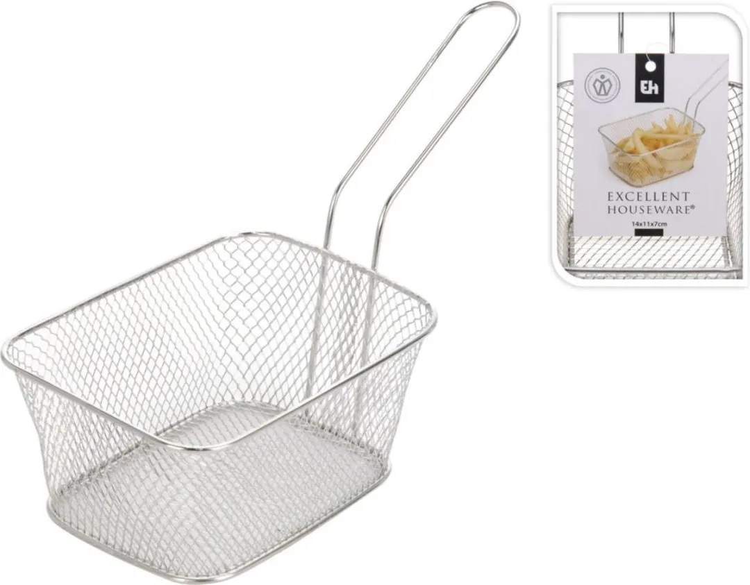 Excellent Houseware Frituurmandje RVS 14x11x7cm