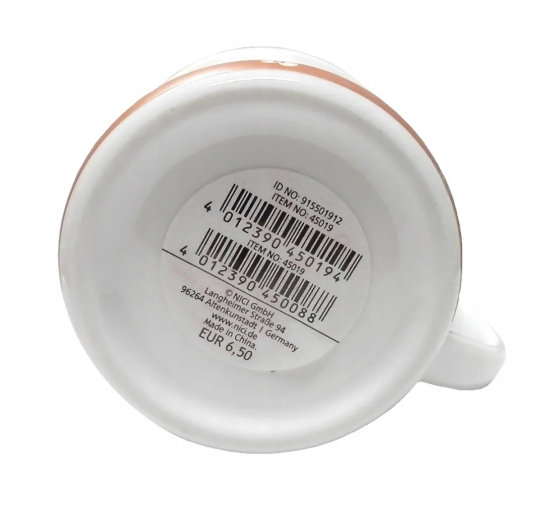 NICI Porseleinen Mok 400ml Uil & Tekst - 45019 - Bruin