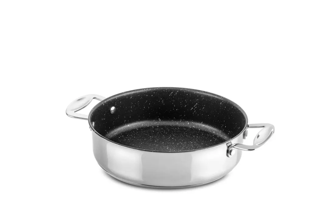 Mepra Glamour Stone Braadpan 32cm - Zilver/Zwart