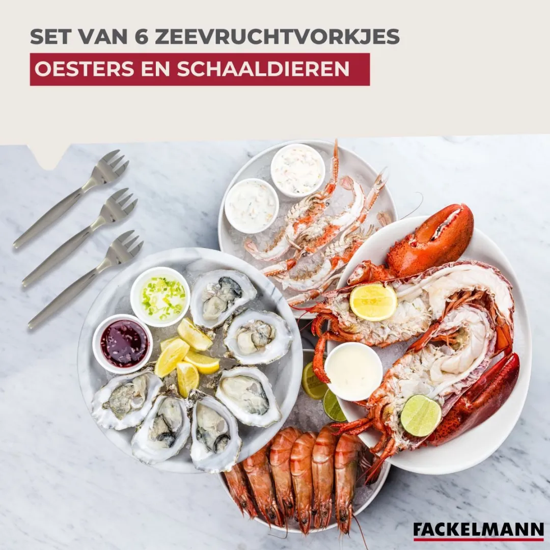 Fackelmann 32133 Oestervorkjes Set - 6 Stuks - 12,5 cm - Zilver - afbeelding 6 van 6