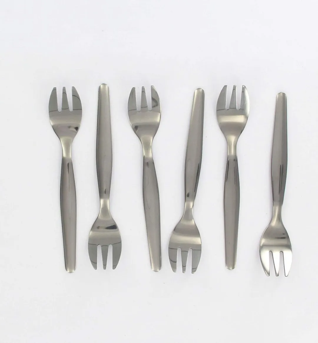 Fackelmann 32133 Oestervorkjes Set - 6 Stuks - 12,5 cm - Zilver