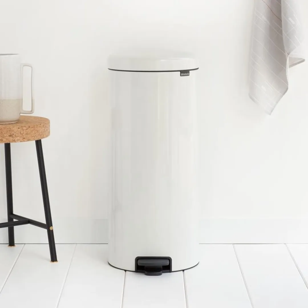 Brabantia NewIcon Prullenbak 30L - Wit - afbeelding 6 van 6