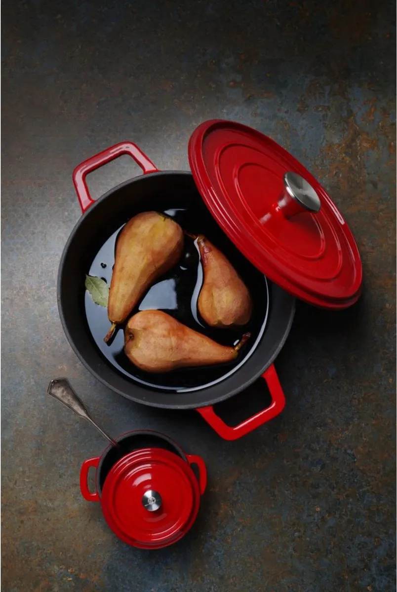 HENDI Gietijzeren Braadpan 6,88L - Rood - 626825