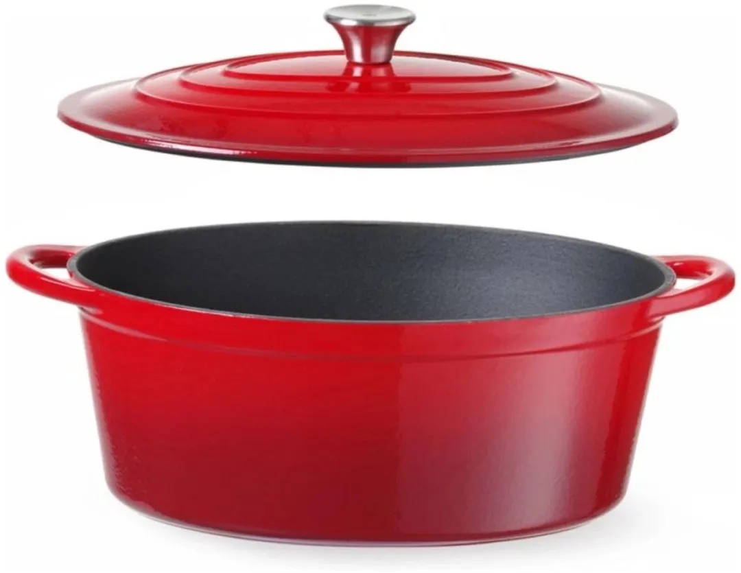 HENDI Gietijzeren Braadpan 6,88L - Rood - 626825 - afbeelding 6 van 6