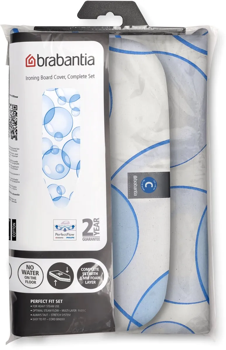 Brabantia Perfect Flow Strijkplankhoes C 124x45cm - Bubbles - afbeelding 6 van 6