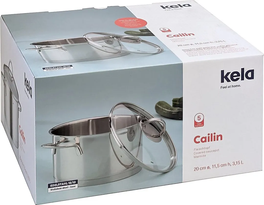 Kela Cailin Kookpan 20cm 3L - Zilver