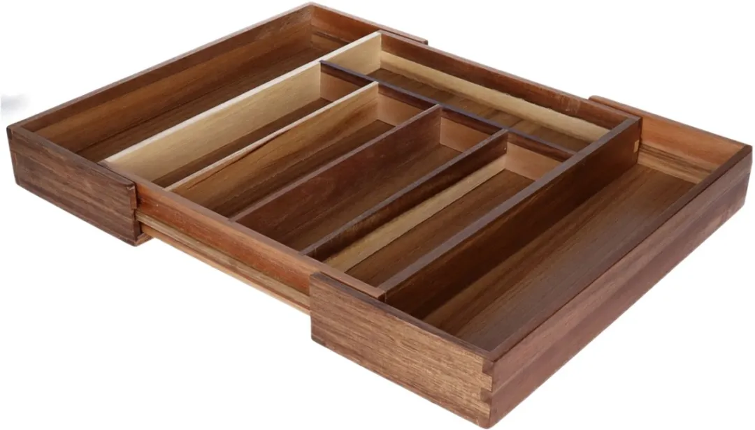 Excellent Houseware Bestekbak Uitschuifbaar 6-vaks - 34x28-45cm