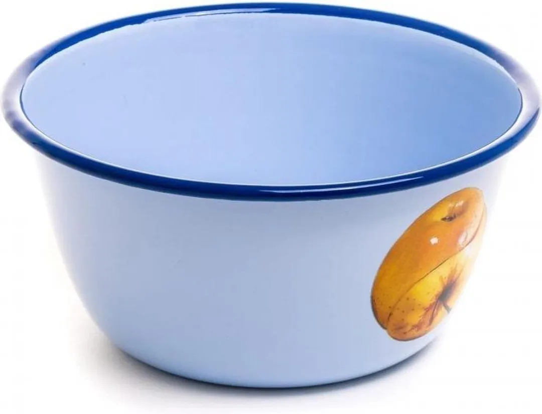Seletti Bowl 16993 Geëmailleerde Kom - 2 Stuks - Blauw