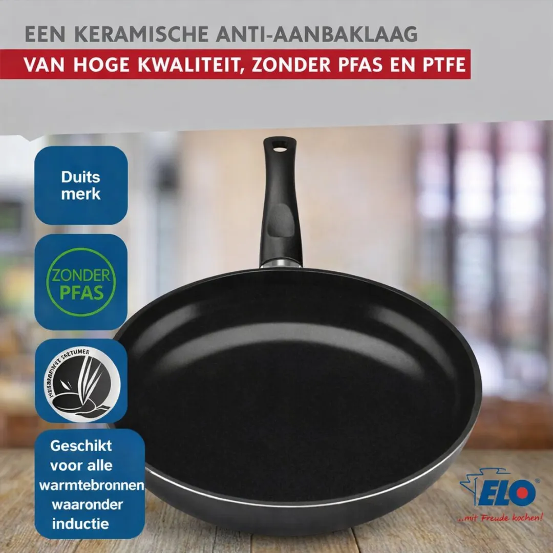 Fackelmann ELO 9731250 Keukengerei Set - 3-delig 24/28cm + 16cm - Roestvrij staal
