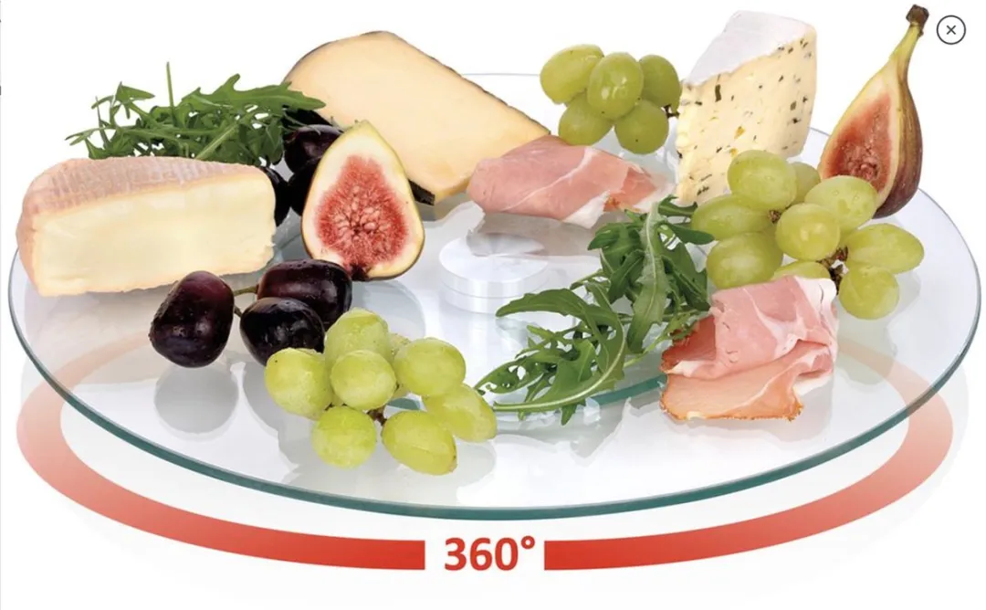 Alpina Serveerschaal 360° Glas - 32cm - Transparant