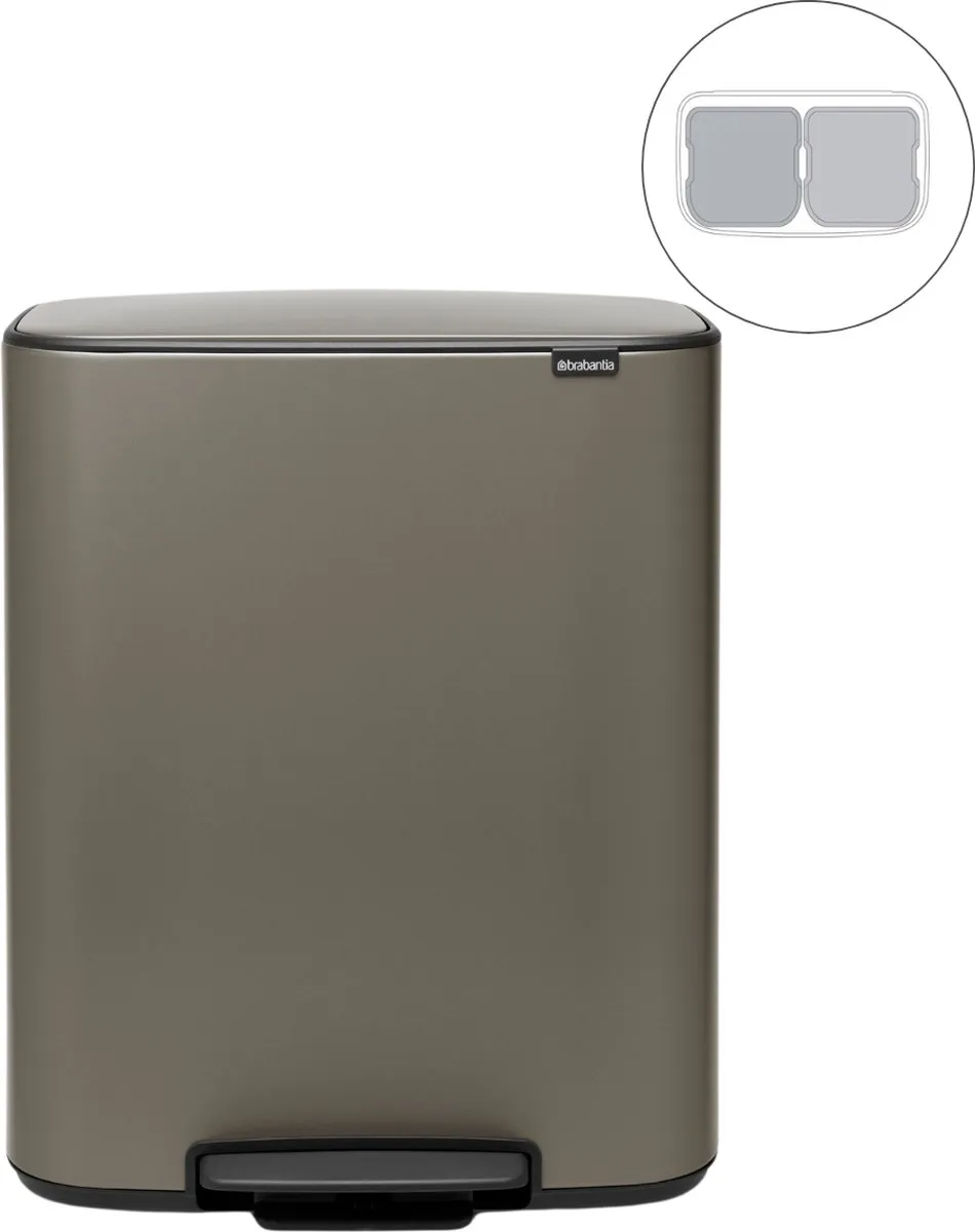 Brabantia Bo Prullenbak 2x30L