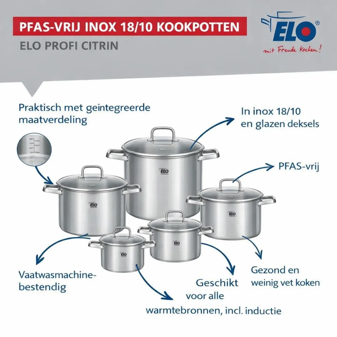 Fackelmann Elo Profi Keukengerei Set 4-delig - 32/20/14/26cm Roestvrij staal - afbeelding 6 van 6